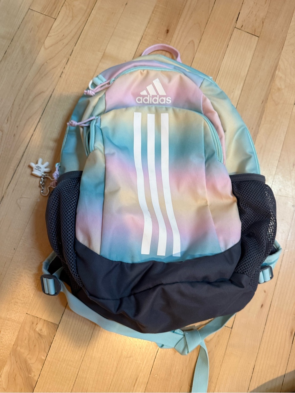 adidas Kids Pastel Gradient Backpack - Pink, Blue, Yellow